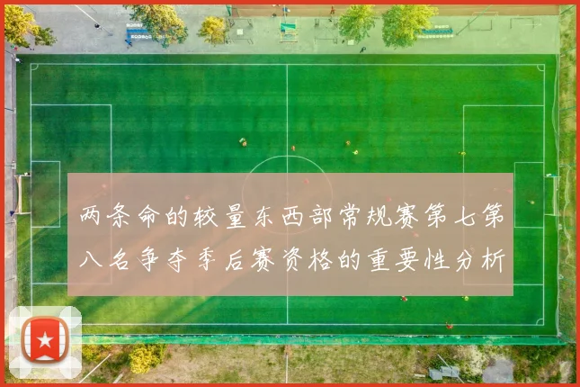 两条命的较量东西部常规赛第七第八名争夺季后赛资格的重要性分析